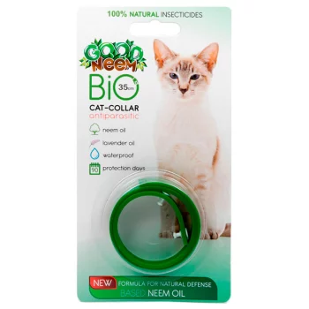 Биоошейник Good Neem для кошек с маслом дерева ним зеленый 35см антипаразитарный fg04204